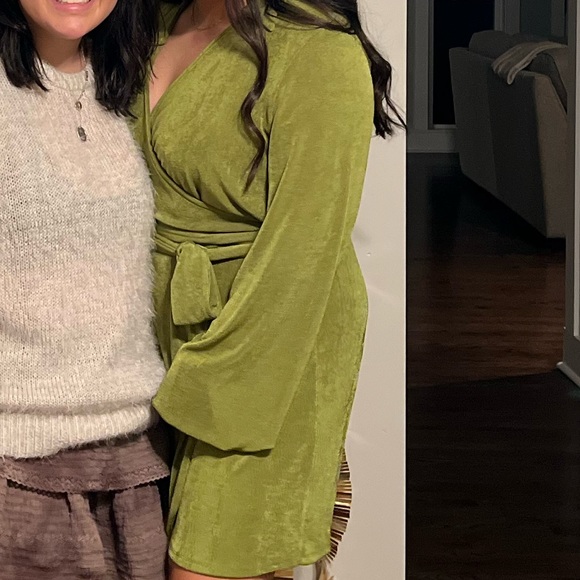 PRINCESS POLLY Women Green Party Time Mini Dress - Picture 2 of 2